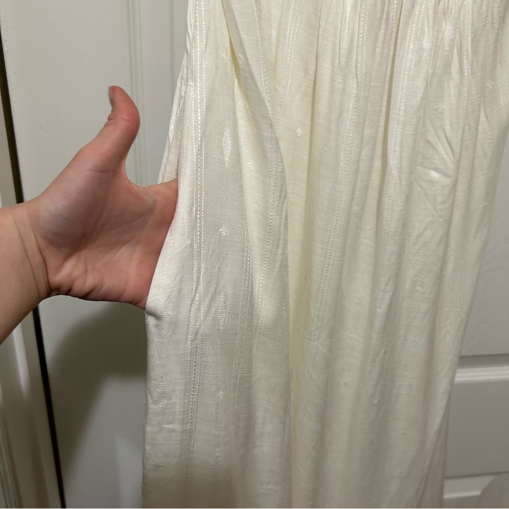 Soma Weekend Ivory Maxi Dress Bow Romantic Sexy Bridal Rayon NWT Sz X-Large - Picture 7 of 15
